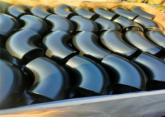 ข้องอเหล็กกล้าคาร์บอน ASME พ่นทราย ASME B16.9 90 องศา 180 องศา