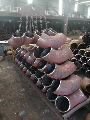 ข้องอเหล็กกล้าคาร์บอน Q345 ASTM B16.9 ข้อศอกเชื่อมแนวรัศมียาว