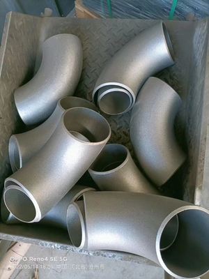 R1 R1.5 Ss ข้อศอก 90 องศา 45 องศาท่อเหล็ก A234 Wpb ภาพวาดสีเทา Butt Weld