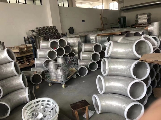ASME A234 Wpb เหล็กกล้าคาร์บอนสั้นรัศมีข้อศอก 45 องศา SCH10 SCH20