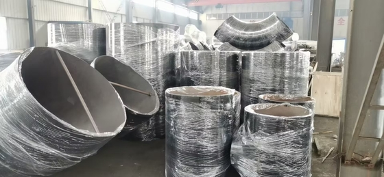 ศอกเหล็กกล้าคาร์บอนเส้นผ่านศูนย์กลางขนาดใหญ่ชนิดกด Sch40 Asme Ansi Din Jis