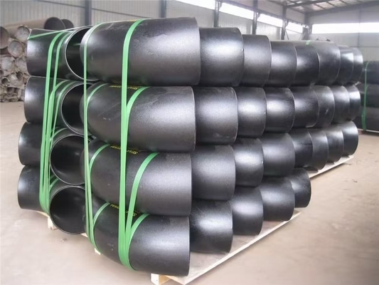 ศอกเหล็กกล้าคาร์บอนเส้นผ่านศูนย์กลางขนาดใหญ่ชนิดกด Sch40 Asme Ansi Din Jis