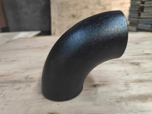 Jis Standard Mild Steel Elbow Butt Welded Pipe Fittings ภาพวาดสีดำ Q235