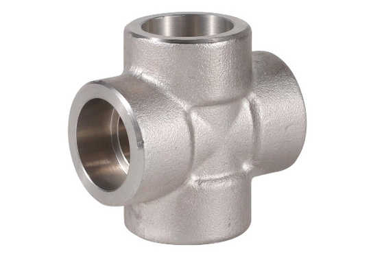 ASME B16.9 SS304 SS316 ครอสฟิตติ้งท่อเชื่อมก้นเชื่อมฟอร์จ