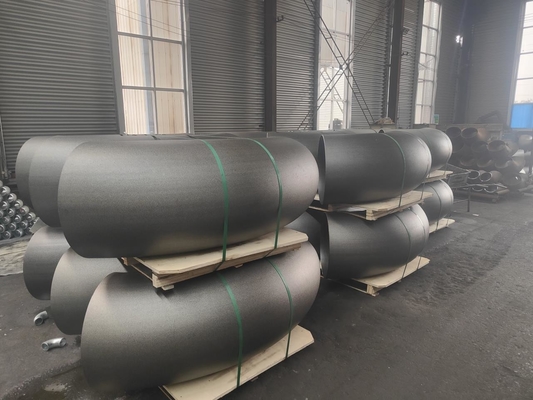 Astm A234 Wpb B16.9 Sch40 Cs ก้นข้อศอกเหล็กกล้าคาร์บอนรอยทาสีป้องกันสนิม