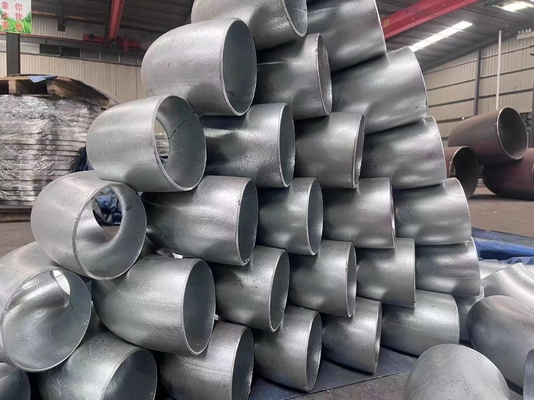 Astm A403 / A403m ข้อศอกเชื่อมเหล็ก Wp304 Wp316 รัศมียาว 6 นิ้ว Sch80