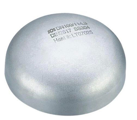 2mm-300mm 304 Stainless Steel Buttweld Caps สำหรับอุตสาหกรรมปิโตรเคมี
