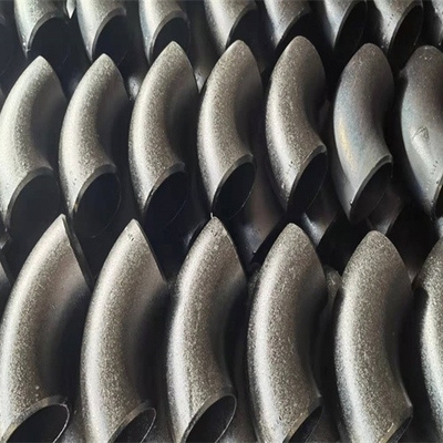 ASME เหล็กกล้าคาร์บอน 90 องศาข้อศอกพ่นทราย ASME B16.9 180 องศา