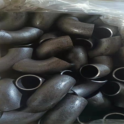 ASME เหล็กกล้าคาร์บอน 90 องศาข้อศอกพ่นทราย ASME B16.9 180 องศา