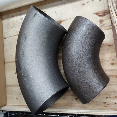 ASME เหล็กกล้าคาร์บอน 90 องศาข้อศอกพ่นทราย ASME B16.9 180 องศา