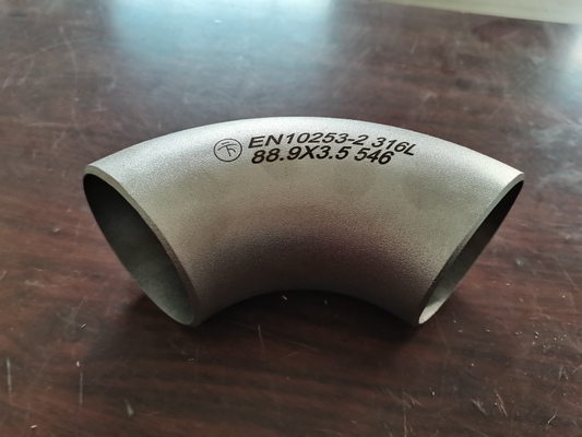Asme B16.9 ข้องอหน้าแปลนสแตนเลส 180 องศากำหนดการ 60