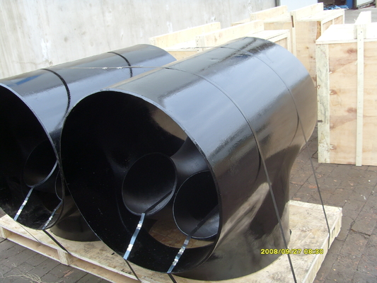 ของแท้ A420 WPL6 เหล็กกล้าคาร์บอนตี๋ปลอมแปลงก้นรอยลด Tee 50mm 100mm