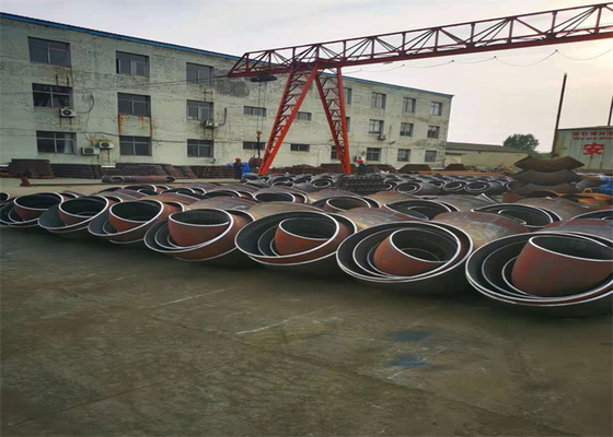 ก้นเชื่อมเหล็กคาร์บอนข้อศอก EN 10253-2 ASTM A420 WPL6 ข้อต่อท่อ Buttweld