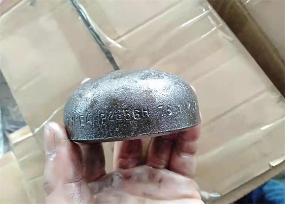 ASTM A234 ฝาท่อเหล็กคาร์บอน SCH40 ฝาท้ายเหล็กกล้าคาร์บอน
