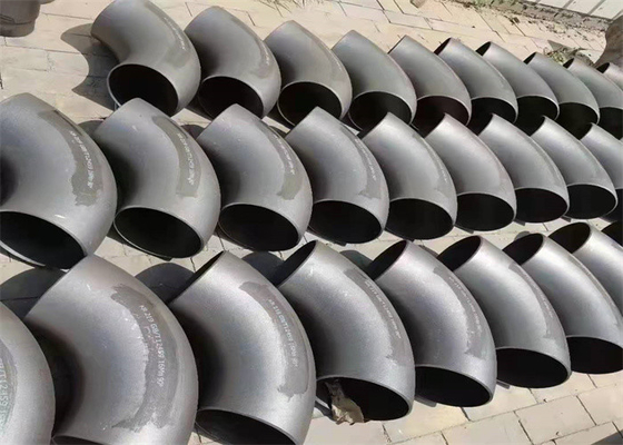 ข้อศอกเหล็กหลอม 90 องศา 8 นิ้ว ASTM A860 WPHY 60 น้ำมันดำสังกะสี