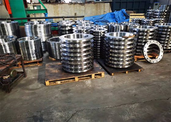 A105 A106 หน้าแปลนเหล็กคาร์บอน TG RJ โลหะ SS400 การเชื่อมโลหะปลอม